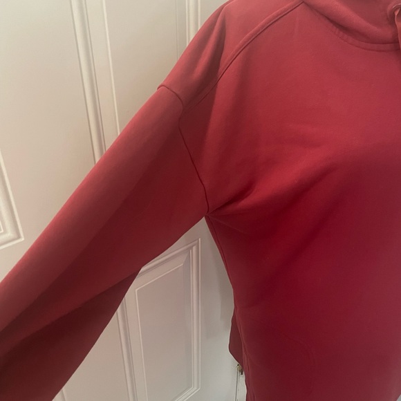 Athletica Hoodie Dress burgundy/ drawstring Size M/T - Picture 3 of 12